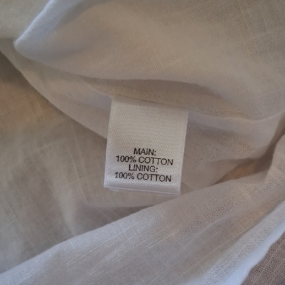 St. John Elegant White Off The Shoulder 100% Cottton Summer Blouse Top - Picture 4 of 9